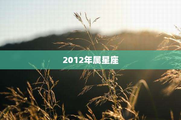 2012年属星座