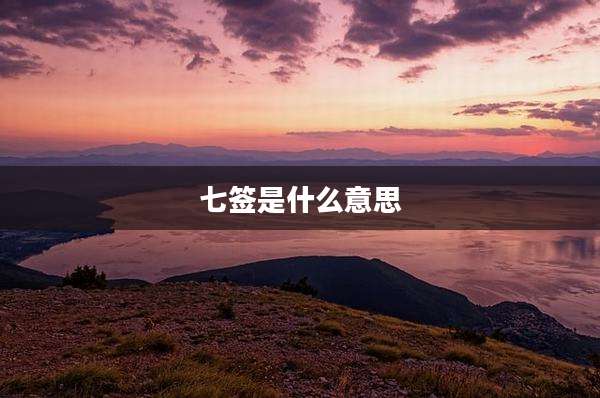七签是什么意思