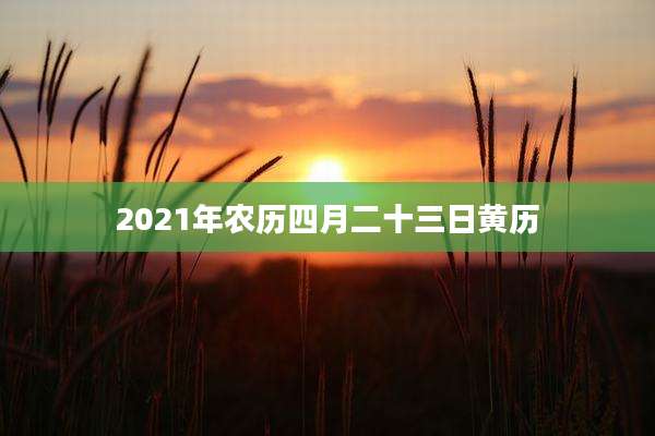 2021年农历四月二十三日黄历