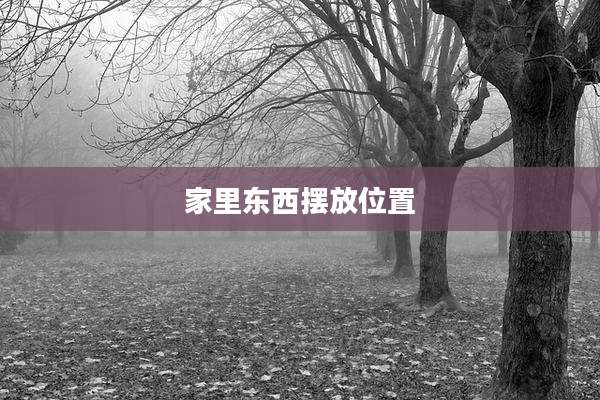 家里东西摆放位置