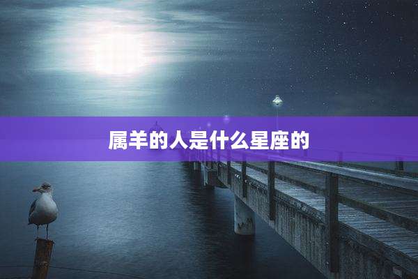 属羊的人是什么星座的
