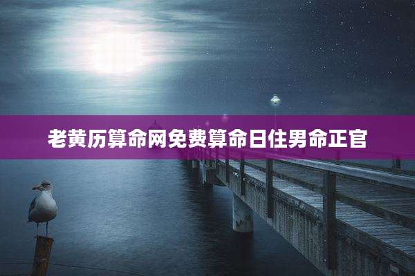 老黄历算命网免费算命日住男命正官