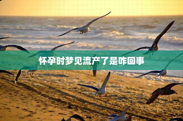 怀孕时梦见流产了是咋回事