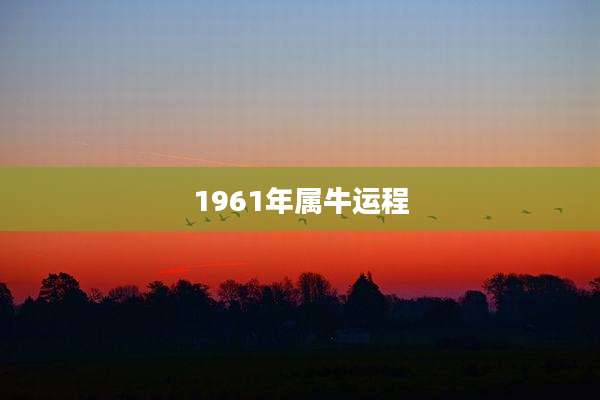 1961年属牛运程