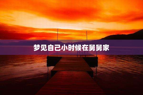 梦见自己小时候在舅舅家