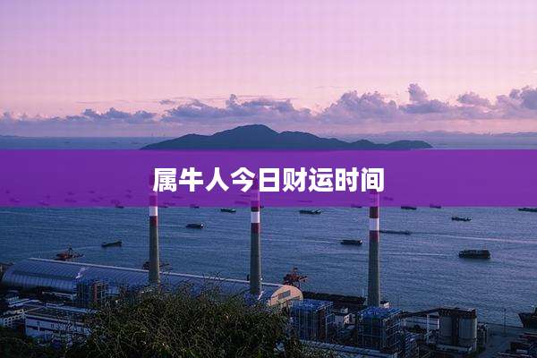 属牛人今日财运时间