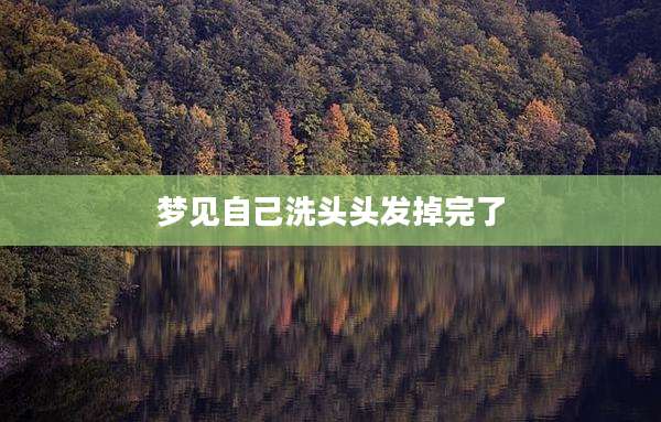 梦见自己洗头头发掉完了
