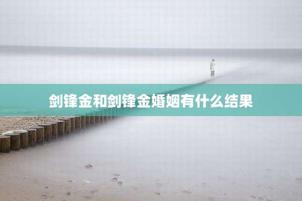 剑锋金和剑锋金婚姻有什么结果