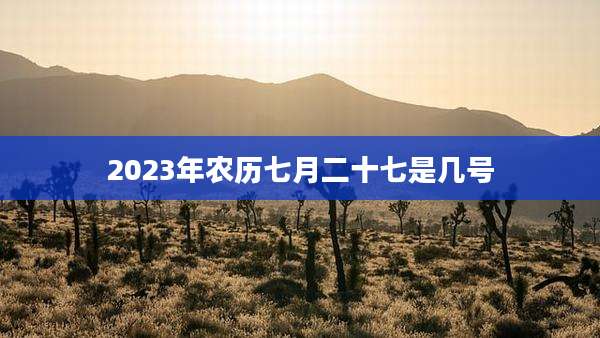 2023年农历七月二十七是几号