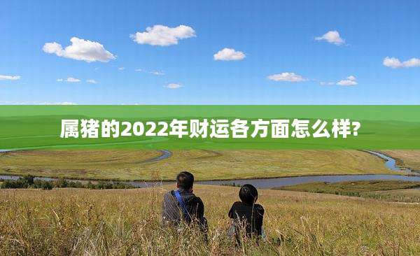 属猪的2022年财运各方面怎么样?