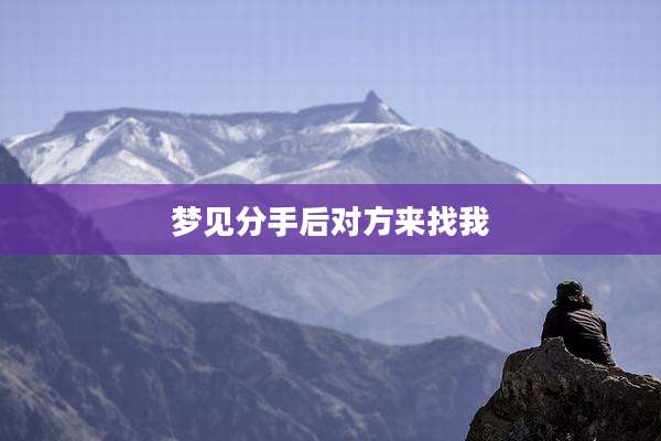梦见分手后对方来找我