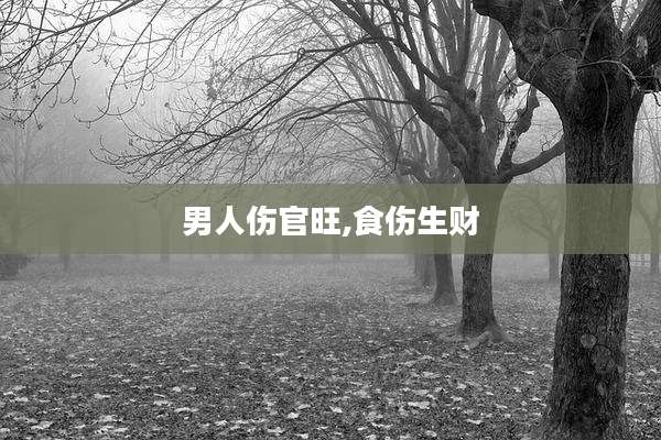 男人伤官旺,食伤生财