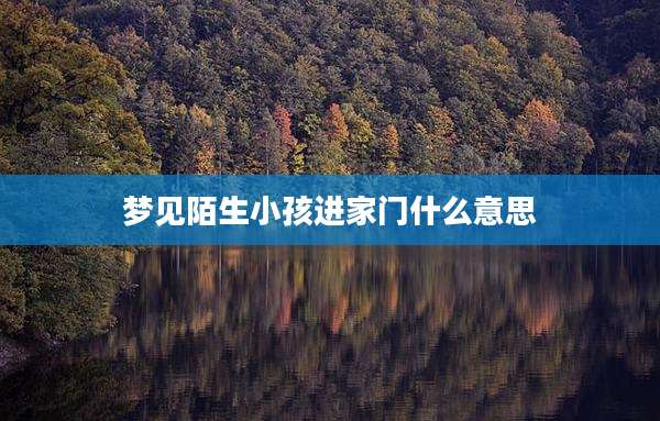梦见陌生小孩进家门什么意思