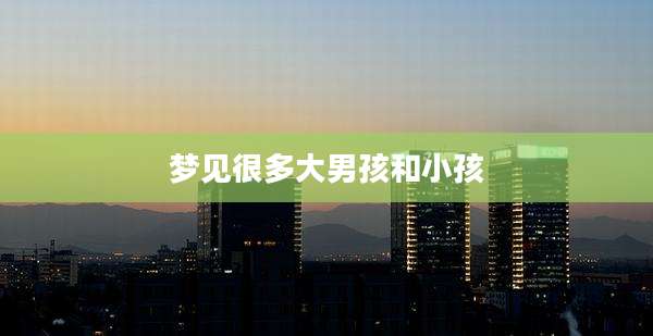 梦见很多大男孩和小孩