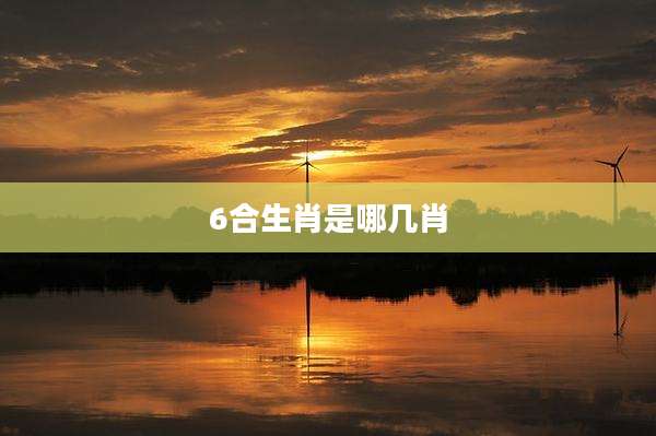6合生肖是哪几肖