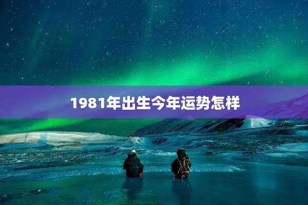 1981年出生今年运势怎样