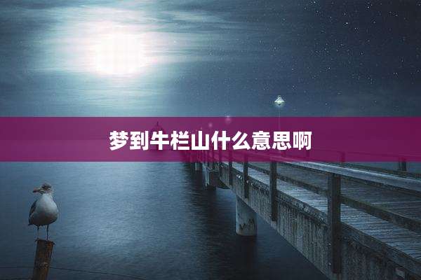 梦到牛栏山什么意思啊