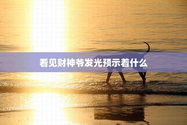 看见财神爷发光预示着什么