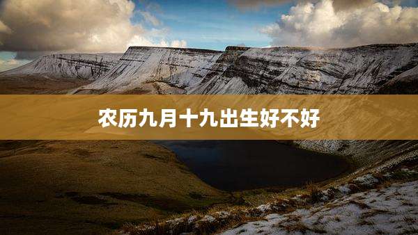 农历九月十九出生好不好