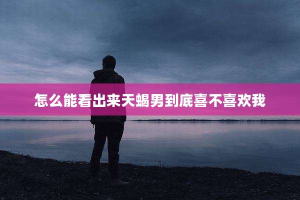 怎么能看出来天蝎男到底喜不喜欢我