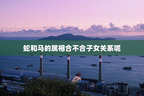 蛇和马的属相合不合子女关系呢