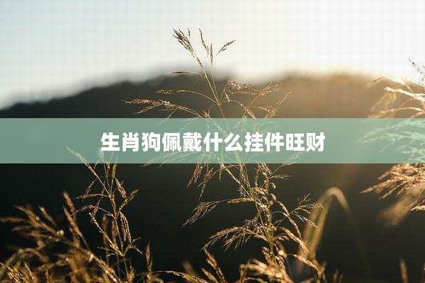 生肖狗佩戴什么挂件旺财