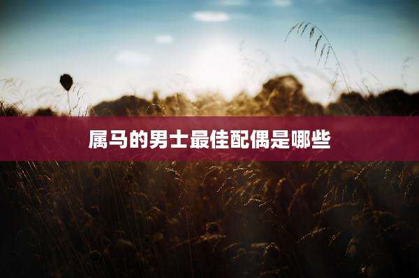 属马的男士最佳配偶是哪些