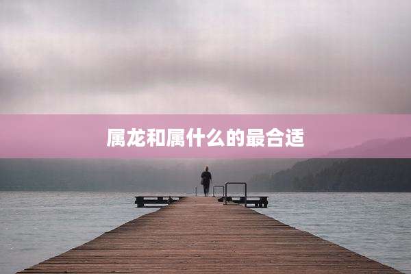 属龙和属什么的最合适