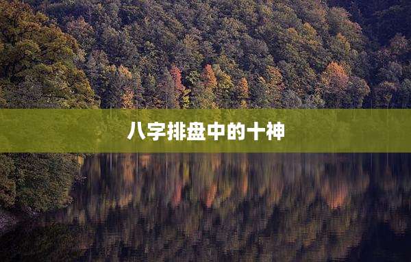 八字排盘中的十神