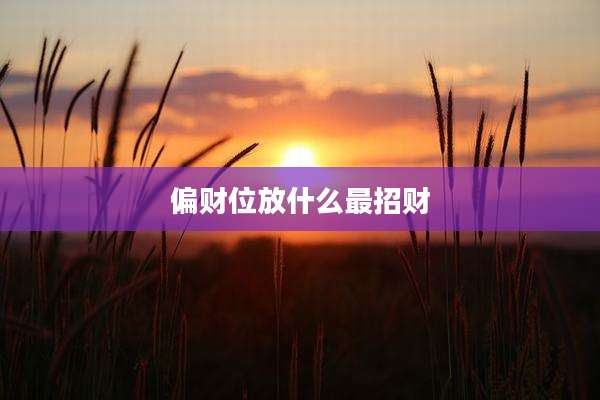 偏财位放什么最招财