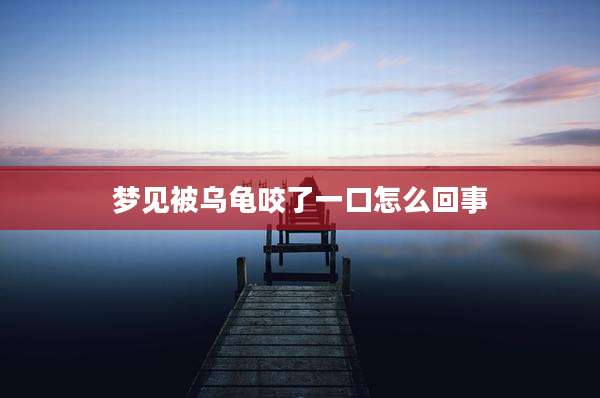 梦见被乌龟咬了一口怎么回事