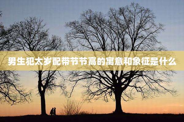 男生犯太岁配带节节高的寓意和象征是什么