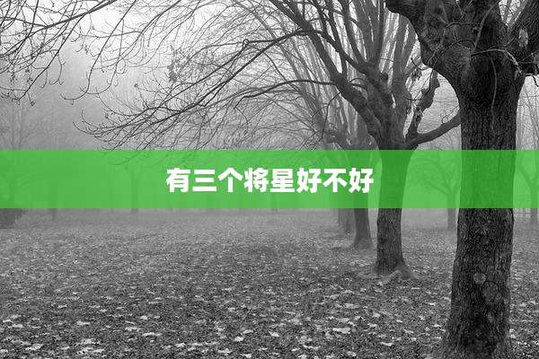 有三个将星好不好