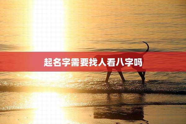 起名字需要找人看八字吗