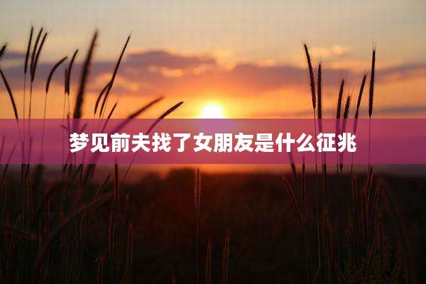 梦见前夫找了女朋友是什么征兆