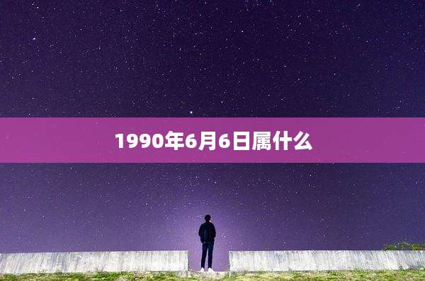 1990年6月6日属什么