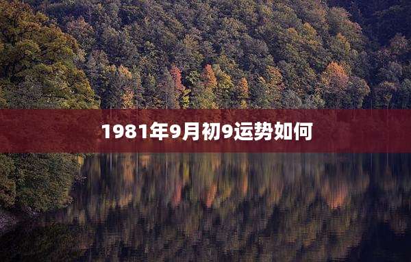 1981年9月初9运势如何