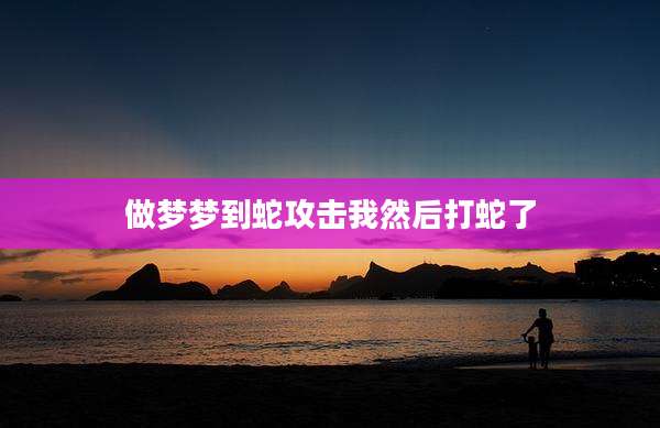 做梦梦到蛇攻击我然后打蛇了