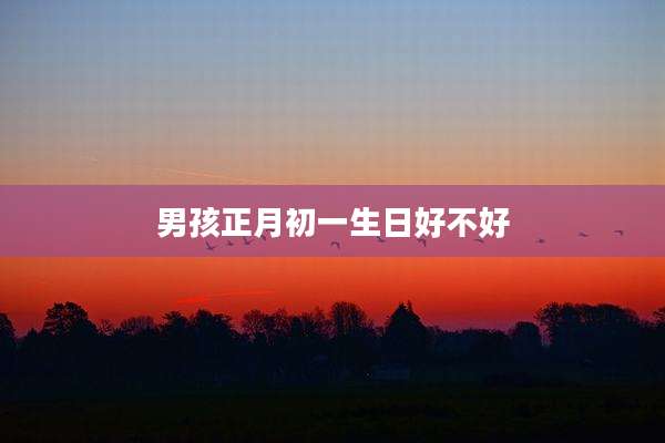 男孩正月初一生日好不好