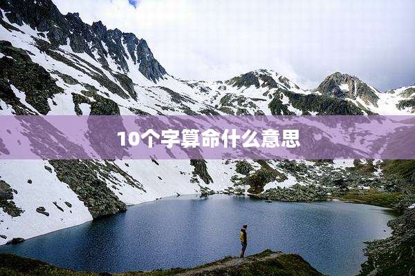 10个字算命什么意思