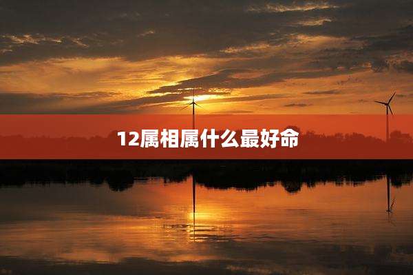 12属相属什么最好命