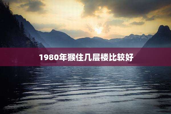 1980年猴住几层楼比较好