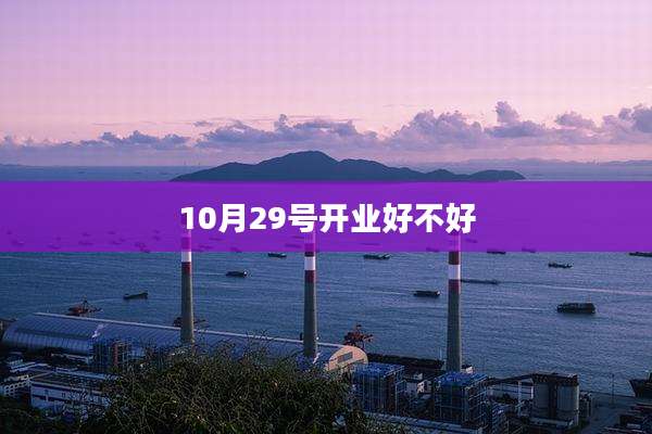10月29号开业好不好