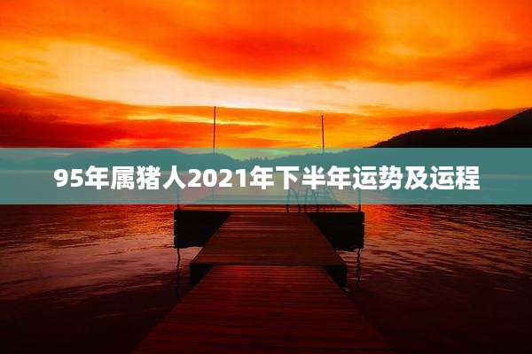 95年属猪人2021年下半年运势及运程