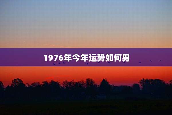 1976年今年运势如何男