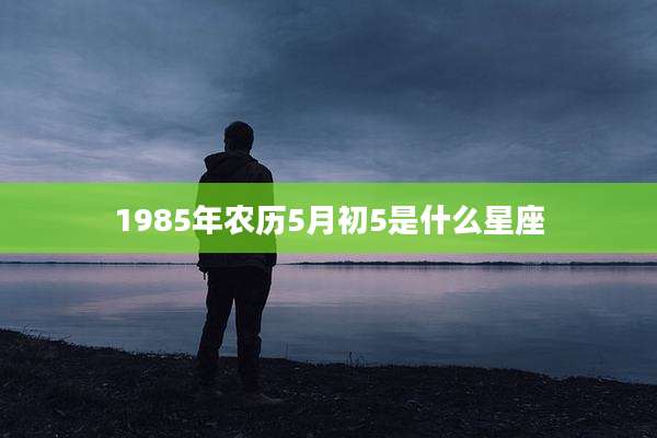 1985年农历5月初5是什么星座