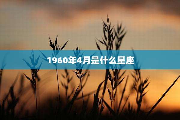 1960年4月是什么星座