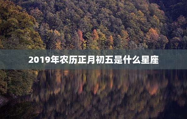 2019年农历正月初五是什么星座
