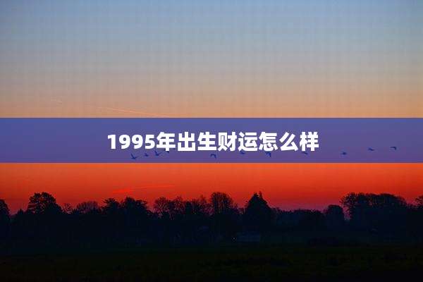 1995年出生财运怎么样