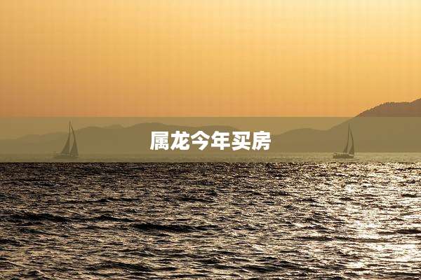 属龙今年买房